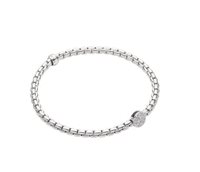 Bracelet Fope Woman in White Gold 736B PAVEM